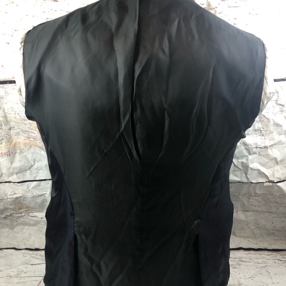 ZARA MAN Mens Sz 46 Black BlazerJacket Sports Coat Tailored Fit 2Button Front - Picture 6 of 15